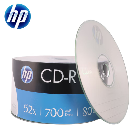 惠普 光盘 CD-R光盘/刻录光盘/空白光盘 52速700MB 50片塑封装